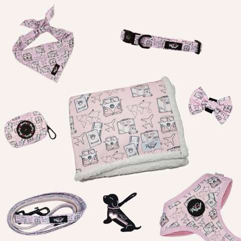 Bundle set  - Paws around the world - PINK XXL