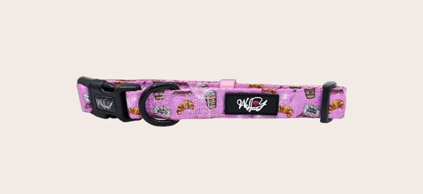 Honden halsband rose dejeuner
