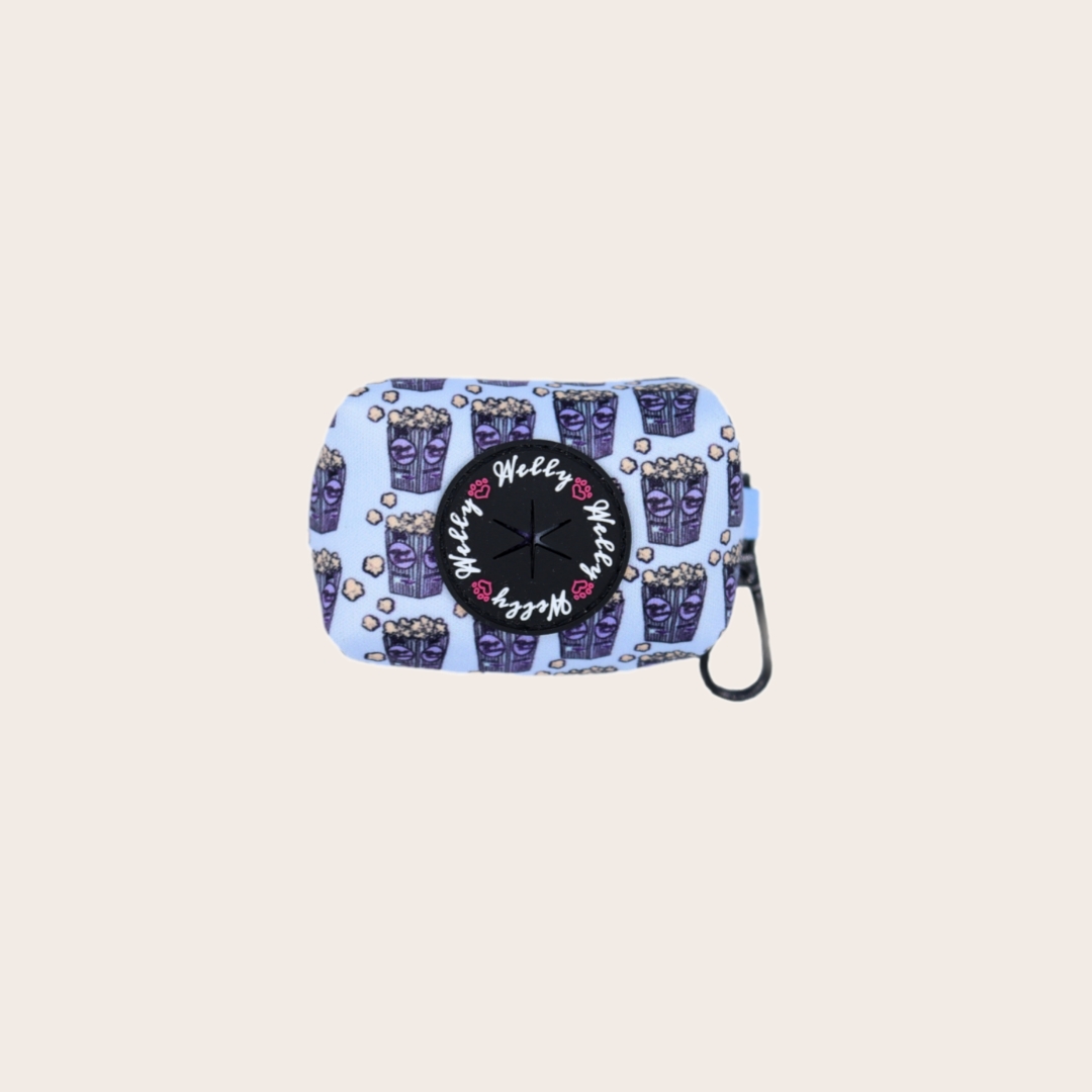 Poo bag holder - Pupcorn blue